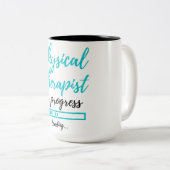 Physiotherapeut in Progress 2 Zweifarbige Tasse (VorderseiteRechts)