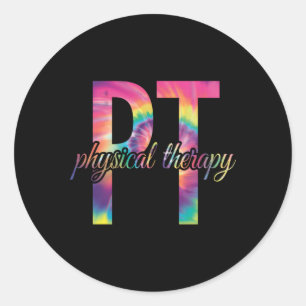 Physiotherapeut Krawatte-Dye Pt Physikalische Ther Runder Aufkleber