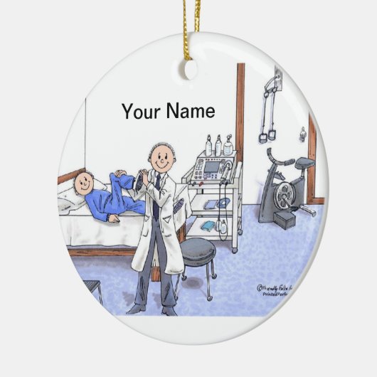 Physiotherapeut - männlich keramik ornament (Links)