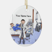 Physiotherapeut, männlich - leichter Bart Keramik Ornament (Rechts)