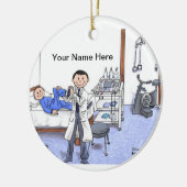 Physiotherapeut, männlich - leichter Bart Keramik Ornament (Links)