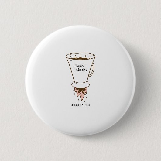 Physiotherapeut mit Kaffee Button (Vorderseite)