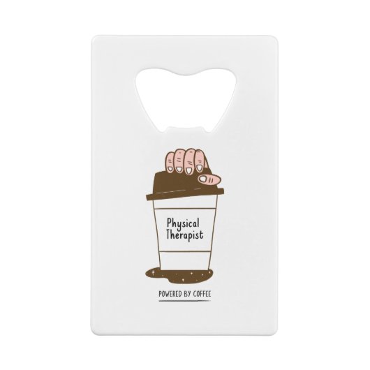 Physiotherapeut mit Kaffee Geldbeutel Flaschenöffner (Rückseite)