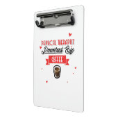 Physiotherapeut mit Kaffee Mini Klemmbrett (Gewinkelt2)