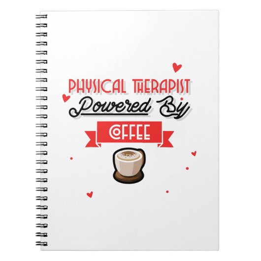 Physiotherapeut mit Kaffee Notizblock (Vorderseite)