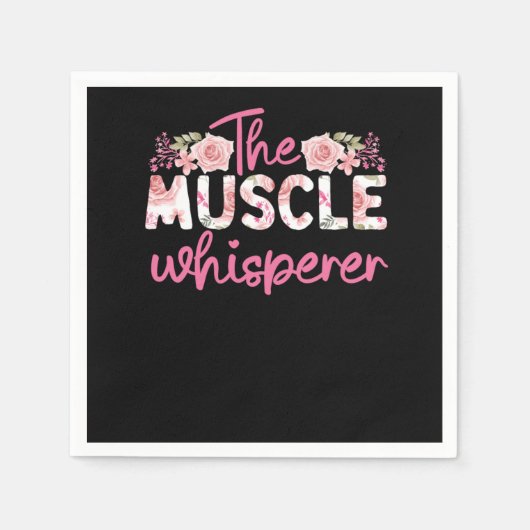 Physiotherapeut Muskel Whisperer Rose Serviette (Vorderseite)