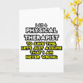 Physiotherapeut... nehme an, ich habe nie Unrecht Karte (Gelbe Blume)