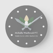 Physiotherapeut Patient Warte Zimmeruhren Runde Wanduhr (Vorderseite)