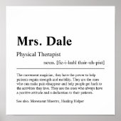 Physiotherapeut Personalisiertes Geschenk Poster (Vorne)