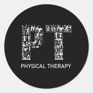 Physiotherapeut Physikalischer Therapieplan Monat Runder Aufkleber