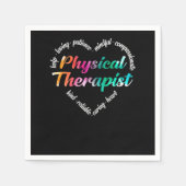 Physiotherapeut Physiotherapeut Herz Word C Serviette (Vorderseite)
