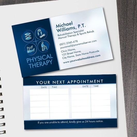Physiotherapeut - Physiotherapie Visitenkarte