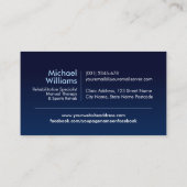 Physiotherapeut - Physiotherapie Visitenkarte (Rückseite)