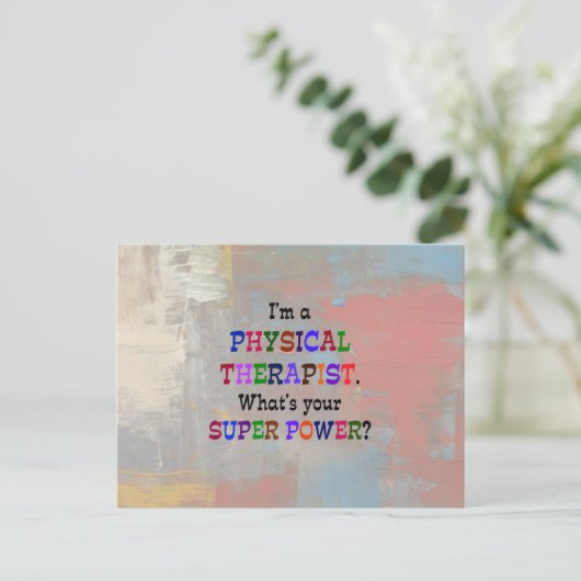 Physiotherapeut Postkarte (Stehend Vorderseite)