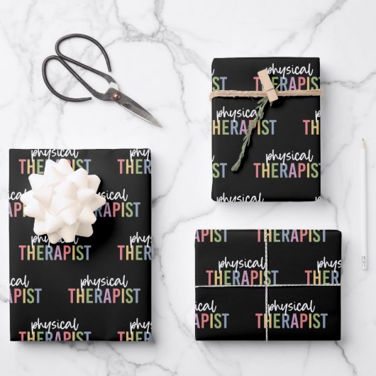 Physiotherapeut PT Graduate Physiotherapie Geschenkpapier Set (Vorderseite)