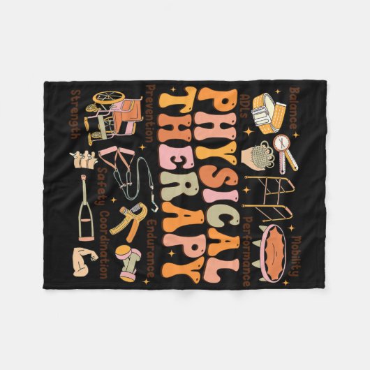 Physiotherapeut Pt Pta Fall Erntedank Physischer Fleecedecke (Vorderseite (Horizontal))