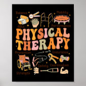 Physiotherapeut Pt Pta Fall Erntedank Physischer Poster (Vorne)