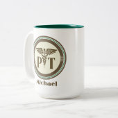 Physiotherapeut PT Zweifarbige Tasse (Vorderseite Links)