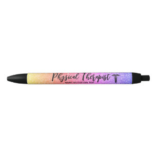 Physiotherapeut Rainbow-Glitzer Personalisiert Kugelschreiber
