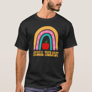 Physiotherapeut Regenbogen Süße Zurück zur Schule  T-Shirt