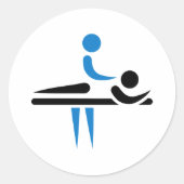 Physiotherapeut Runder Aufkleber (Vorderseite)