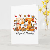 Physiotherapeut Shirt Pt Fall Erntedank Autu Karte (Gelbe Blume)