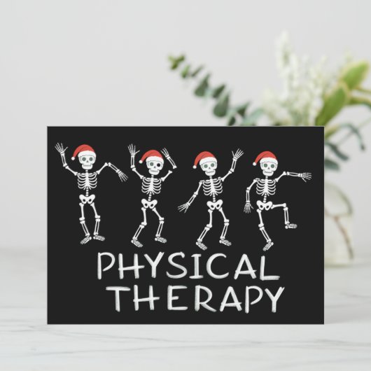 Physiotherapeut Skelett Weihnachten DPT Student (Stehend Vorderseite)