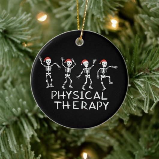 Physiotherapeut Skelett Weihnachten DPT Student Keramik Ornament (Baum)
