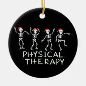 Physiotherapeut Skelett Weihnachten DPT Student Keramik Ornament (Vorne)
