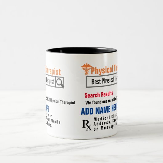 Physiotherapeut sucht Geschenke Tasse (Mittel)