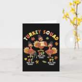 Physiotherapeut Team Türkei Squad Erntedank Karte (Gelbe Blume)