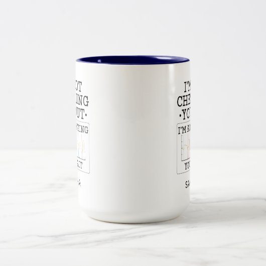 Physiotherapeut überprüft Sie nicht den Beutel Zweifarbige Tasse (Mittel)