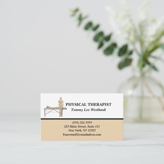 Physiotherapeut Visitenkarte (Stehend Vorderseite)