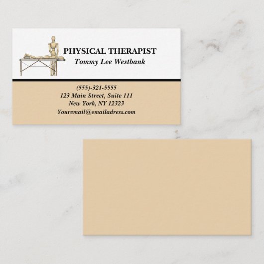 Physiotherapeut Visitenkarte (Vorne/Hinten)
