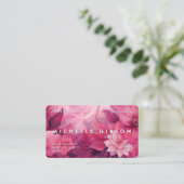 Physiotherapeut Wellness Floral Pink Minimal Visitenkarte (Stehend Vorderseite)