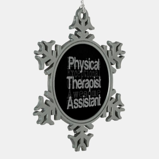 PhysiotherapeutAssistant Extraordinaire Schneeflocken Zinn-Ornament (Links)