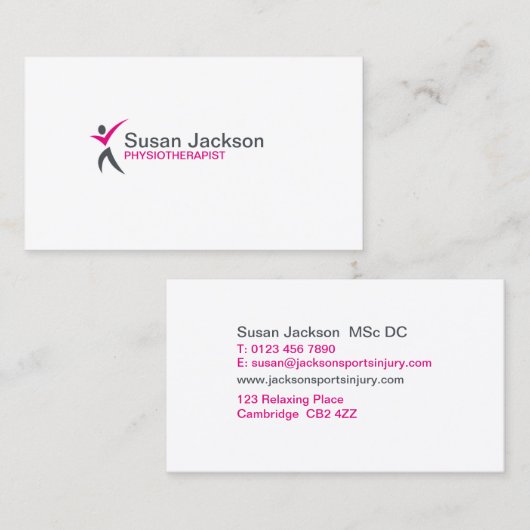 Physiotherapeuten-Visitenkarte Visitenkarte (Vorne/Hinten)