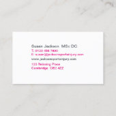 Physiotherapeuten-Visitenkarte Visitenkarte (Rückseite)