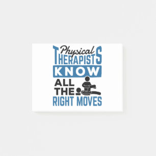 Physiotherapeuten wissen alle richtigen Bewegungen Post-it Klebezettel