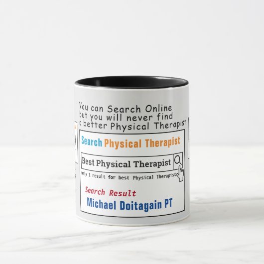 PhysiotherapeutIn Funny Best Search Tasse (Zentrum)