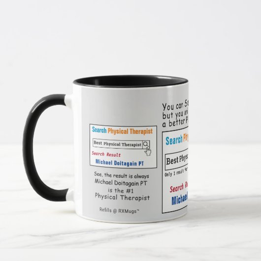 PhysiotherapeutIn Funny Best Search Tasse (Links)
