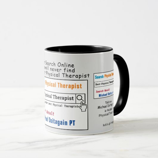 PhysiotherapeutIn Funny Best Search Tasse (VorderseiteRechts)