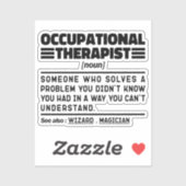 Physiotherapeutin Noun Aufkleber (Blatt)