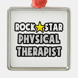 Physiotherapeutin Rock Star Ornament Aus Metall