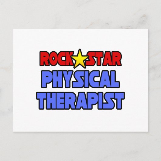 Physiotherapeutin Rock Star Postkarte (Vorderseite)