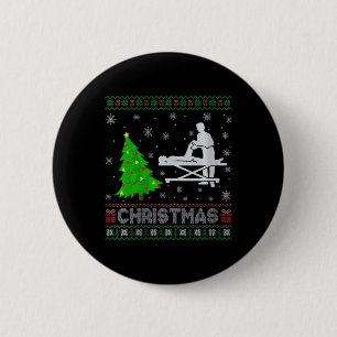 Physiotherapeutin Xmas Tree Lighting Ugly Button