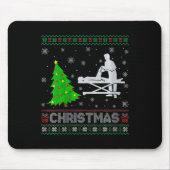 Physiotherapeutin Xmas Tree Lighting Ugly Mousepad (Vorne)