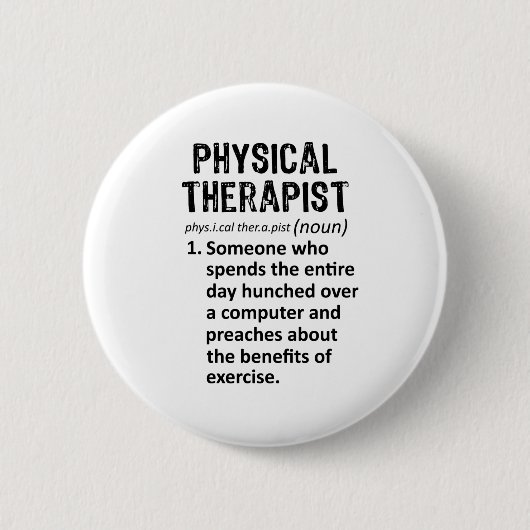 Physiotherapeutische Definition Button (Vorderseite)