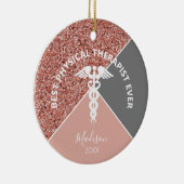 Physiotherapeutische Rose Gold Personalisiertes Ja Keramik Ornament (Rechts)