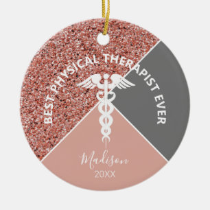 Physiotherapeutische Rose Gold Personalisiertes Ja Keramik Ornament